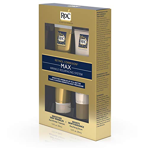 RoC Retinol Correxion Max Wrinkle Resurfacing Anti-Aging Skin Care System, De...
