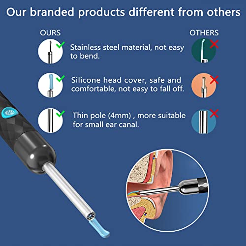 Rocason Ear Wax Removal Tool, Earwax Cleaner Kit with 1080P Camera, Ear Candl...