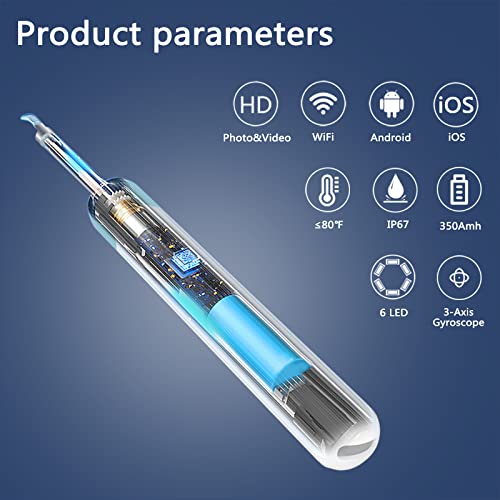 Rocason Ear Wax Removal Tool, Earwax Cleaner Kit with 1080P Camera, Ear Candl...