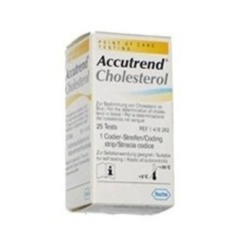 Roche Accutrend Cholesterol Test Strips - Box of 25