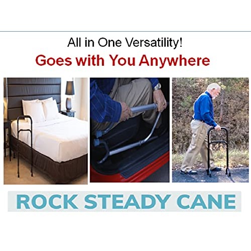 Rock Steady Cane- Stand Assist Adjustable Walking Cane Keeps You Independent ...