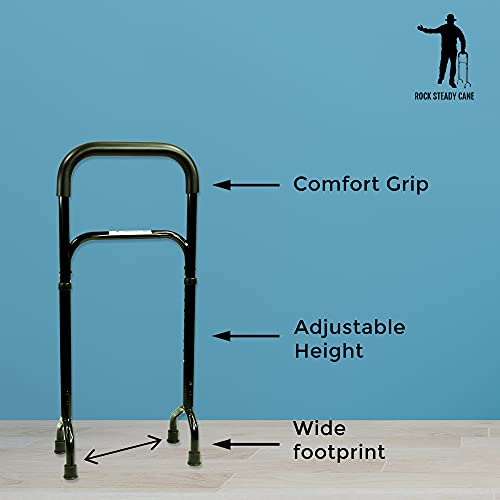 Rock Steady Cane- Stand Assist Adjustable Walking Cane Keeps You Independent ...