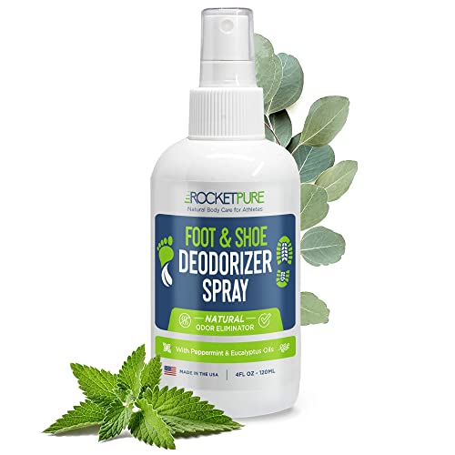 Rocket Pure Natural Shoe Deodorizer Spray & Foot Spray - Shoe Spray Deodorize...