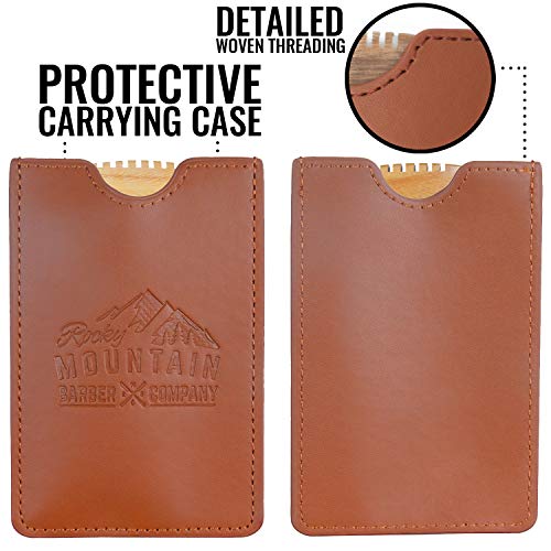 Beard Comb - Sandalwood Natural Hatchet Style for Hair - Anti-Static & No Sna...