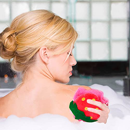 Rocutus 4pcs Child Bath Shower Sponge Pouf Loofahs Mesh Brush Shower Ball Cut...