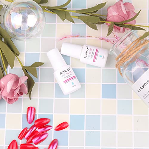 Rofran 2 Bottles Ultra Quick and Strong Nail Glue，New Formula Super Glue on ...