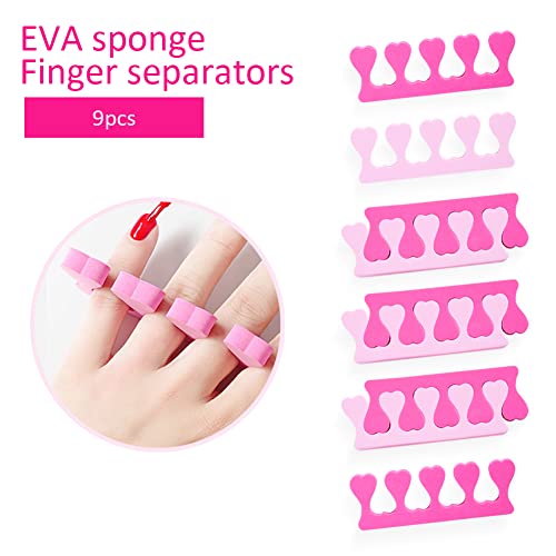 Nail Files Buffer Block,Professional Manicure Tools Kit,Sponge Toe Separator,...