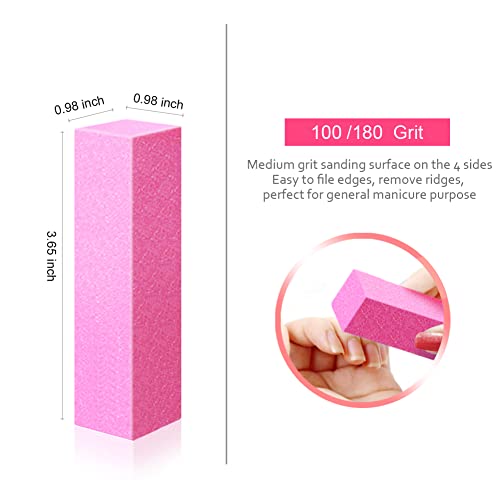 Nail Files Buffer Block,Professional Manicure Tools Kit,Sponge Toe Separator,...
