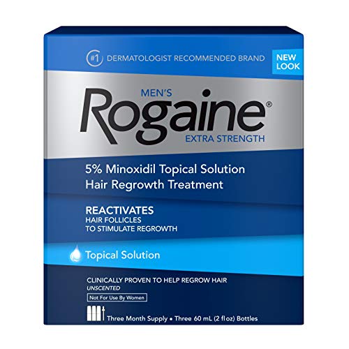 Rogaine Men's Extra Strength 5% Minoxidil Topical Solution for Hair Loss and ...