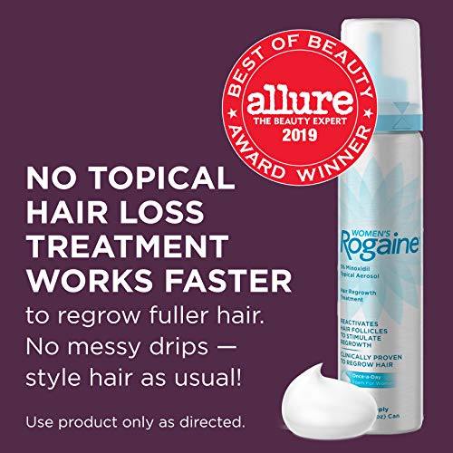 Women's Rogaine 5% Minoxidil Foam for Hair Thinning and Loss, Topical Treatme...