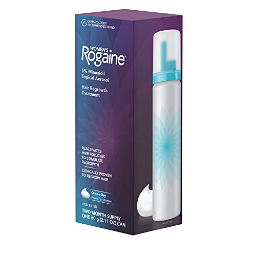 Women's Rogaine 5% Minoxidil Foam for Hair Thinning and Loss, Topical Treatme...