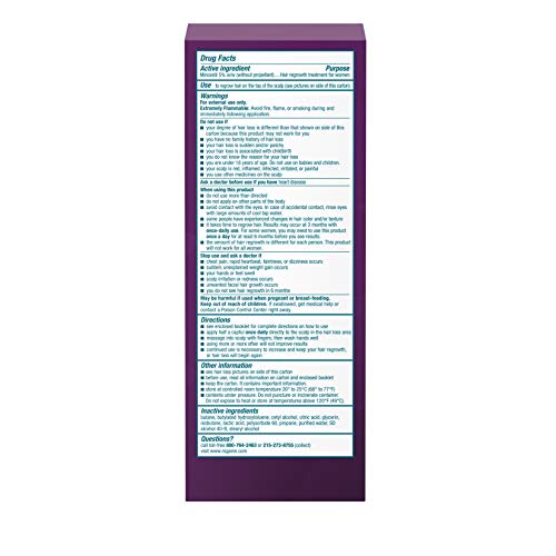 Women's Rogaine 5% Minoxidil Foam for Hair Thinning and Loss, Topical Treatme...