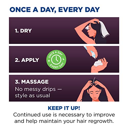 Women's Rogaine 5% Minoxidil Foam for Hair Thinning and Loss, Topical Treatme...