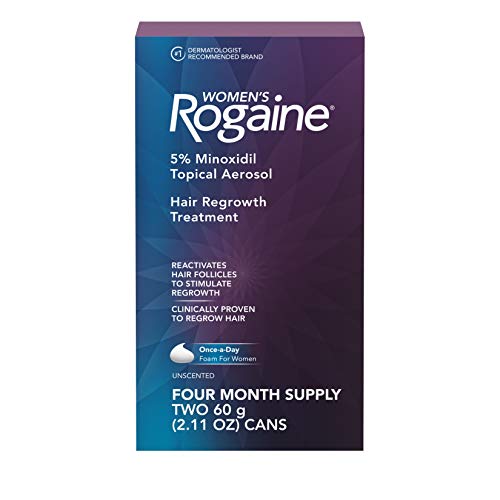 Women's Rogaine 5% Minoxidil Foam for Hair Thinning and Loss, Topical Treatme...