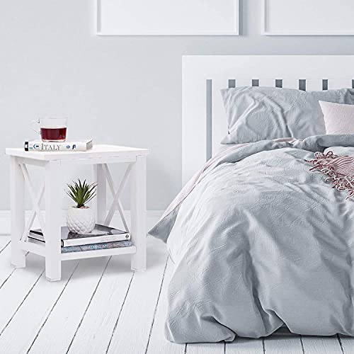 Shower Bench Waterproof - Bathroom Stool with Storage Shelf - Wood Style Bath...