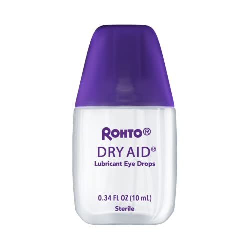 Rohto DryAid Eye Relief Lubricant Eye Drops, Twin Pack, Dry Eye Relief, 0.34 ...