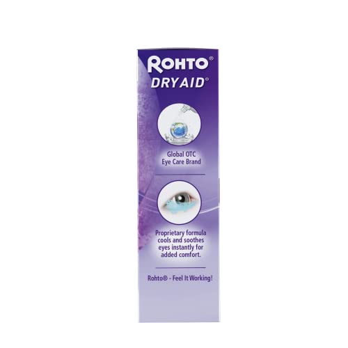 Rohto DryAid Eye Relief Lubricant Eye Drops, Twin Pack, Dry Eye Relief, 0.34 ...