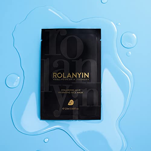 Rolanyin Hyaluronic Acid Hydrating Sheet Facial Mask Pack of 10 Sensitive Ski...