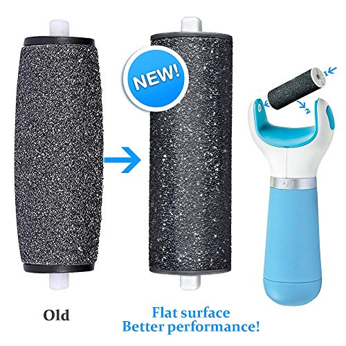 New! FLAT SURFACE DESIGN Replacement Rollers compatible with Amope Pedi Perfe...