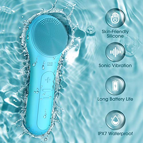 Sonic Facial Cleansing Brush, Waterproof Electric Face Brush Skin Cleansing,R...