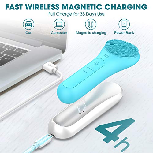 Sonic Facial Cleansing Brush, Waterproof Electric Face Brush Skin Cleansing,R...