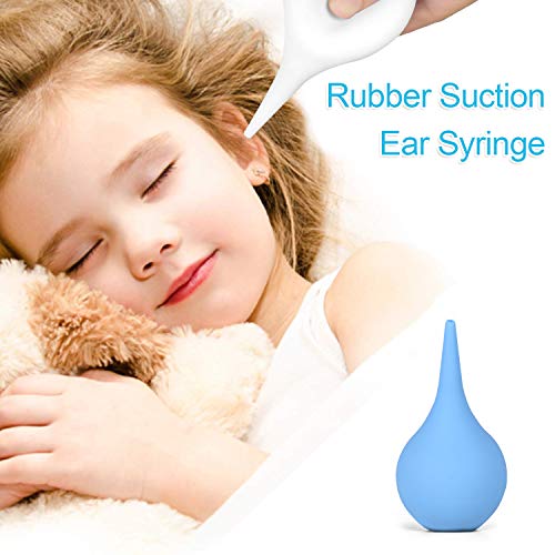 2 Pack Ear Syringe 2oz / 60ml Hand Bulb Syringe Ear Washing Squeeze Bulb, Rub...