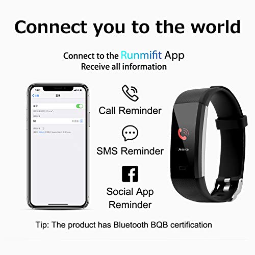 Fitness Tracker with Blood Pressure Heart Rate Sleep Monitor Temperature Moni...