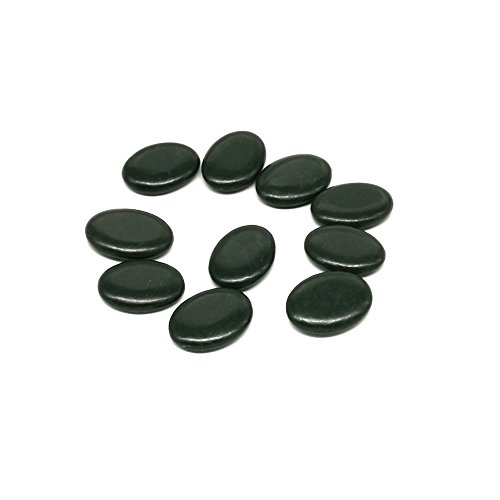 Romonacr 10Pcs Professional Small Massage Hot Stone Set Natural Lava Heated S...