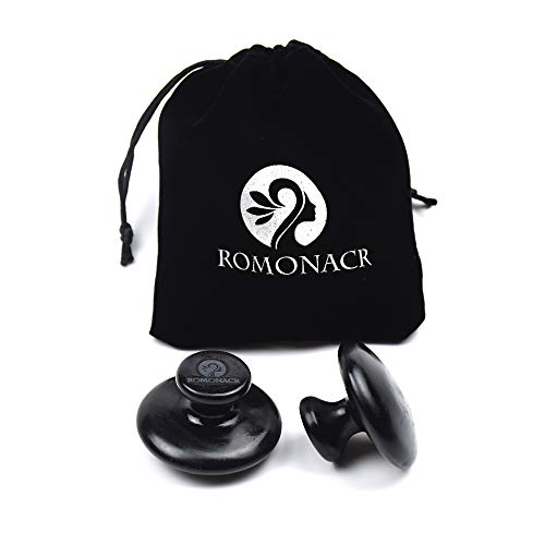 Romonacr 2 Pcs Mushroom Shaped Massage Stones Warmer Natural Lava Basalt Hot ...