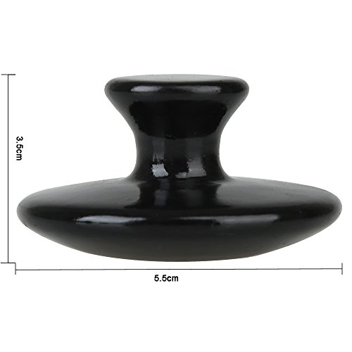 Romonacr 2 Pcs Mushroom Shaped Massage Stones Warmer Natural Lava Basalt Hot ...