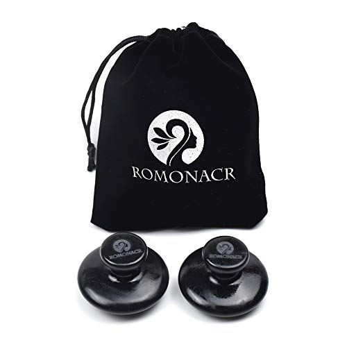 Romonacr 2 Pcs Mushroom Shaped Massage Stones Warmer Natural Lava Basalt Hot ...