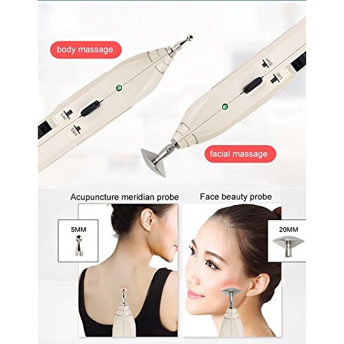 Romonacr Electronic Acupuncture Pen Energy Meridian Massage Pen Pointer Merid...