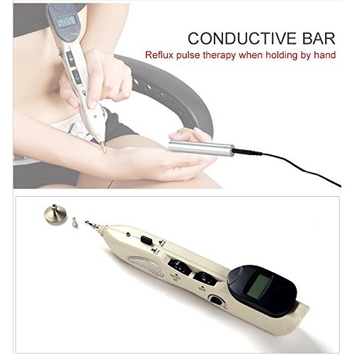 Romonacr Electronic Acupuncture Pen Energy Meridian Massage Pen Pointer Merid...