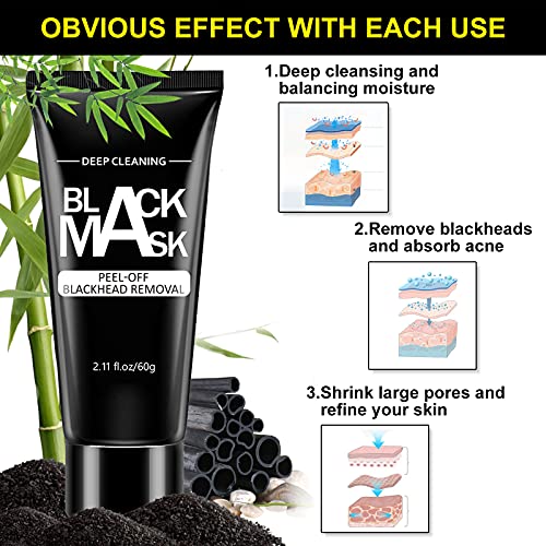 ROMOSS Blackhead Remover Mask, Blackhead Peel Off Face Mask, Charcoal Face Ma...