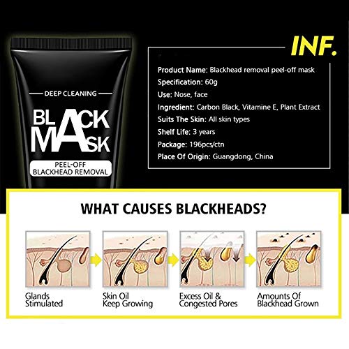 ROMOSS Blackhead Remover Mask, Blackhead Peel Off Face Mask, Charcoal Face Ma...