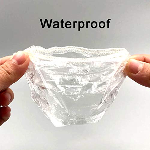 Disposable Ear Covers For Hair Dye - 100 Pcs Ear Shower Cap Plastic Clear Ear...