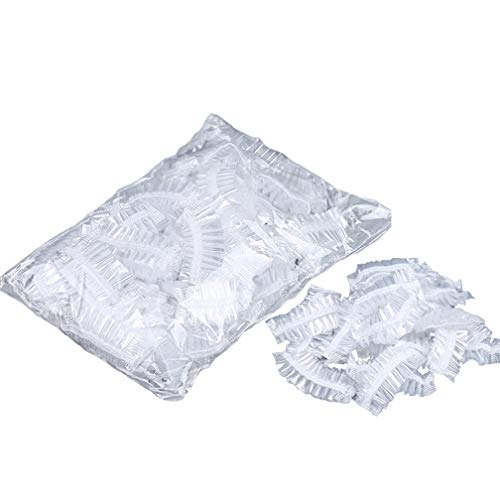 Disposable Ear Covers For Hair Dye - 100 Pcs Ear Shower Cap Plastic Clear Ear...