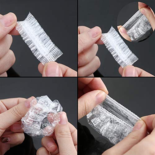 Disposable Ear Covers For Hair Dye - 100 Pcs Ear Shower Cap Plastic Clear Ear...