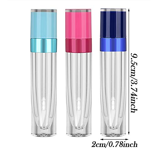 RONRONS 15 Pieces 8ml/0.27oz Round Lipstick Refillable Container with Ring Co...