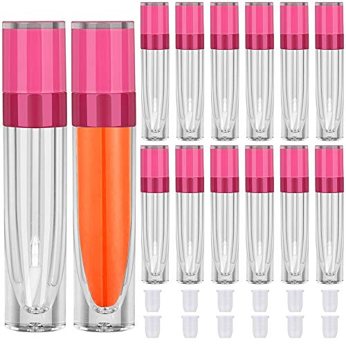 RONRONS 15 Pieces 8ml/0.27oz Round Lipstick Refillable Container with Ring Co...