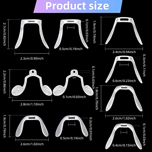 RONRONS 5 Pieces U Shaped Plastic Anti Slip Nose Pads for Eyeglass, Soft Plug...
