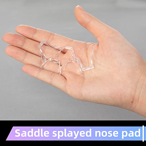RONRONS 5 Pieces U Shaped Plastic Anti Slip Nose Pads for Eyeglass, Soft Plug...