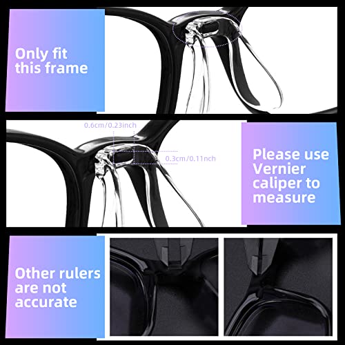 RONRONS 5 Pieces U Shaped Plastic Anti Slip Nose Pads for Eyeglass, Soft Plug...