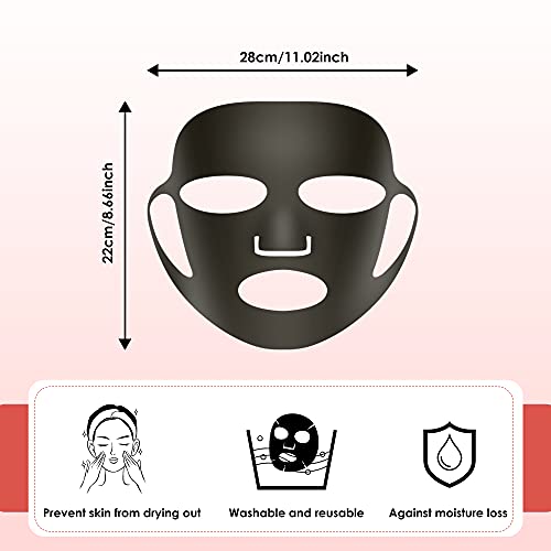 RONRONS 8 Pieces Silicone Facial Mask, Reusable Skin Mask Cover Face Wrap She...