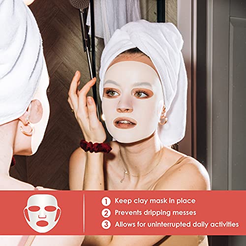 RONRONS 8 Pieces Silicone Facial Mask, Reusable Skin Mask Cover Face Wrap She...