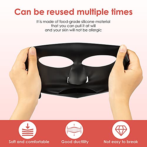 RONRONS 8 Pieces Silicone Facial Mask, Reusable Skin Mask Cover Face Wrap She...