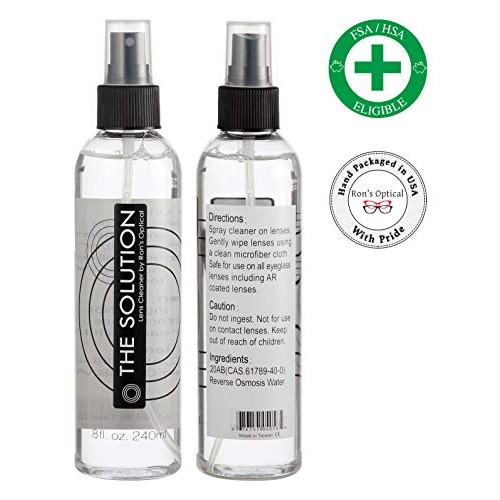 The Solution Lens Cleaner Spray | Pack of 1-8oz Alcohol Free Eyeglass Lens Cl...