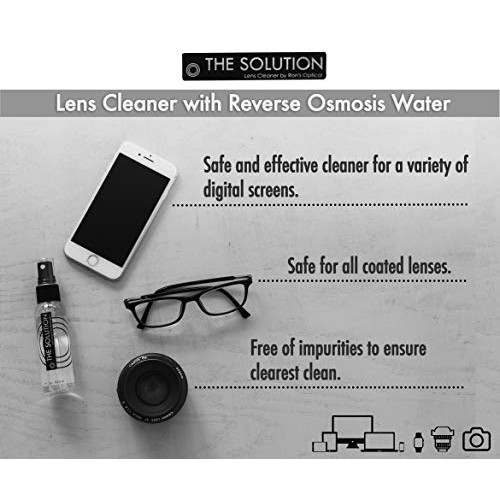 The Solution Lens Cleaner Spray | Pack of 2-2oz Alcohol Free Eyeglass Lens Cl...