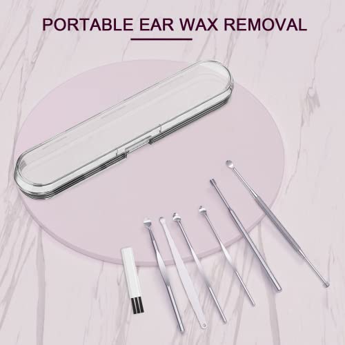 Ear Wax Removal Tool, Ear Pick Cleaner Kit with Cleaning Brush and Storage Bo...