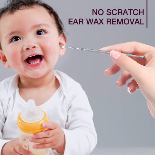 Ear Wax Removal Tool, Ear Pick Cleaner Kit with Cleaning Brush and Storage Bo...